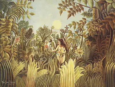 Eve in the Garden of Eden Henri Rousseau